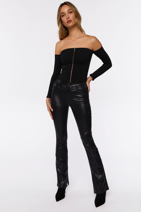 Forever 21 Off-the-Shoulder Hook-and-Eye Top