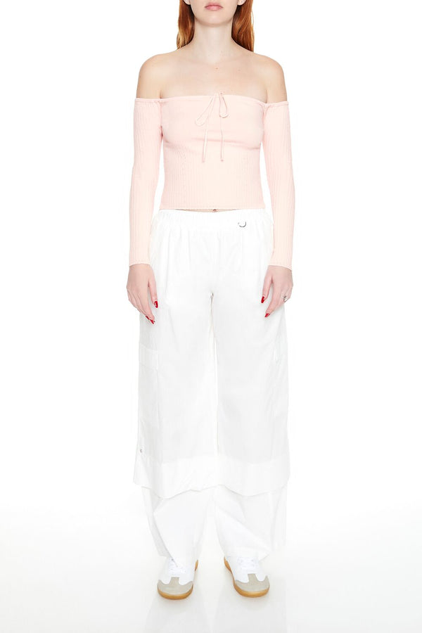 Forever 21 Off-the-Shoulder Sweater-Knit Top