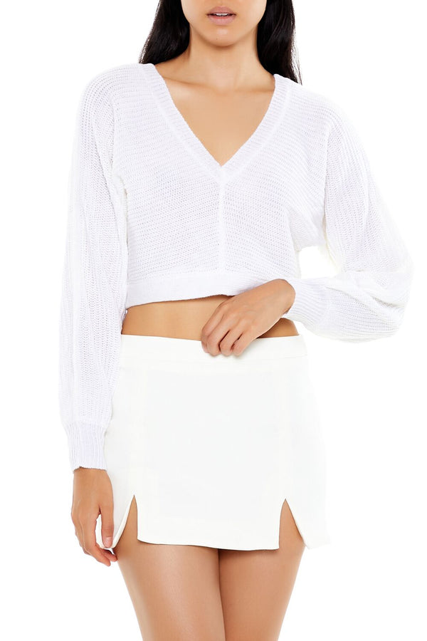 Forever 21 Open-Back Cropped Sweater