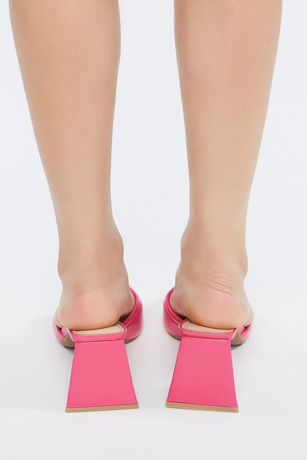 Forever 21 Open-Toe Flare Heels