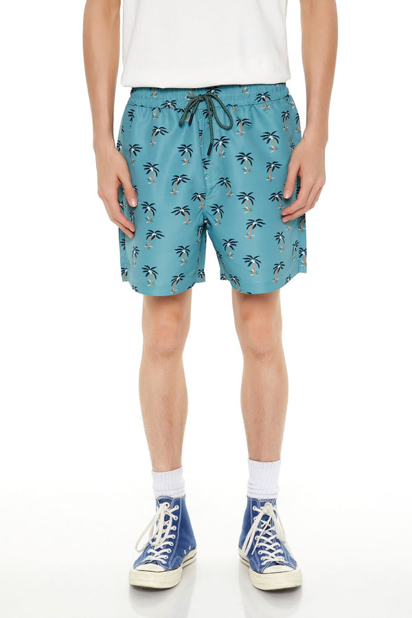 Forever 21 Palm Tree Swim Trunks