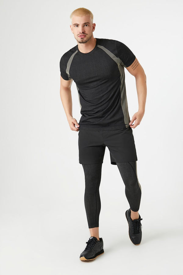 Forever 21 Pinstriped Colorblock Tee