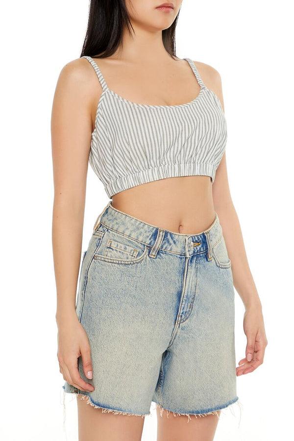 Forever 21 Pinstriped Cropped Cami