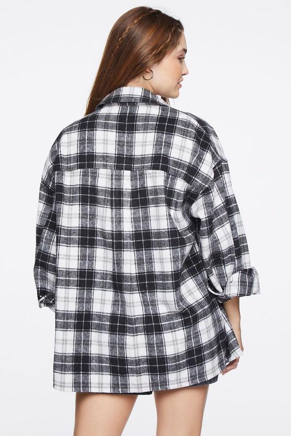 Forever 21 Plaid Button-Up Shacket