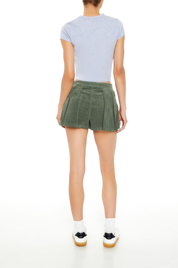 Forever 21 Pleated Corduroy Skort