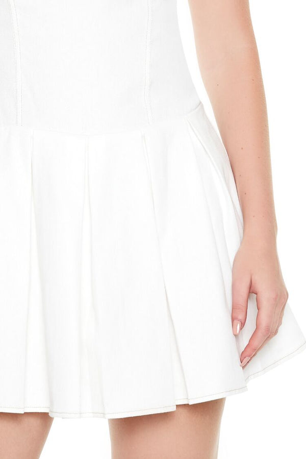 Forever 21 Pleated Strapless Bow Mini Dress