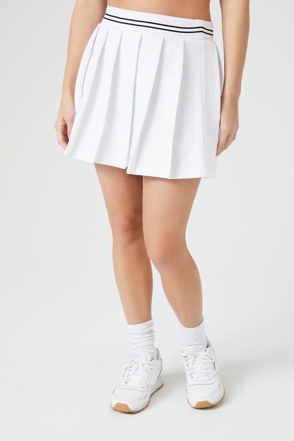 Forever 21 Pleated Stripe Mini Skirt