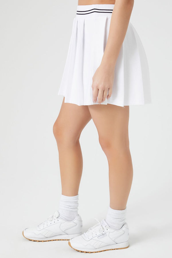 Forever 21 Pleated Stripe Mini Skirt