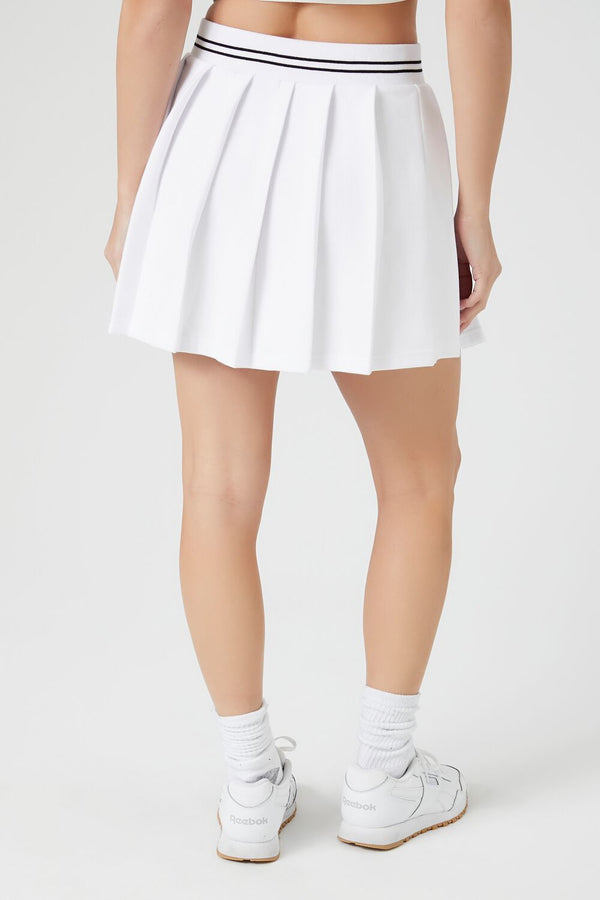 Forever 21 Pleated Stripe Mini Skirt