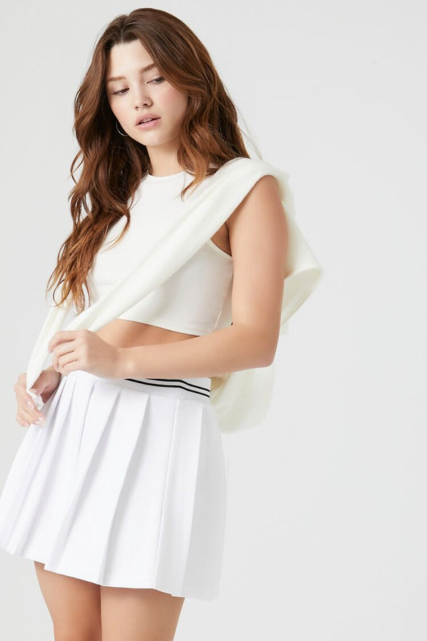 forever 21 Pleated Stripe Mini Skirt