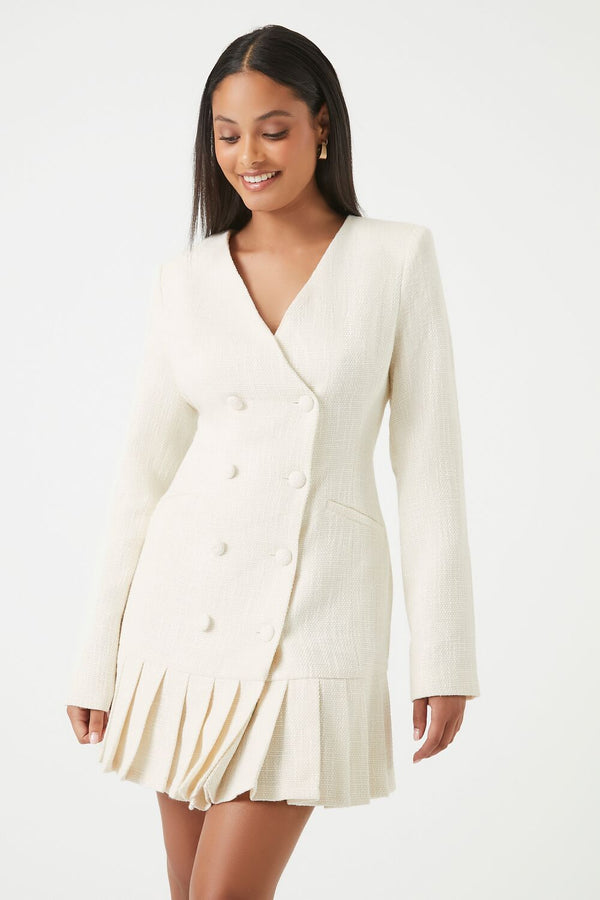 Forever 21 Pleated Tweed Blazer Mini Dress