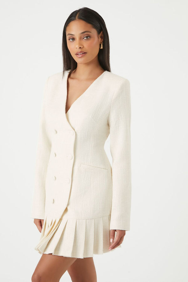 Forever 21 Pleated Tweed Blazer Mini Dress
