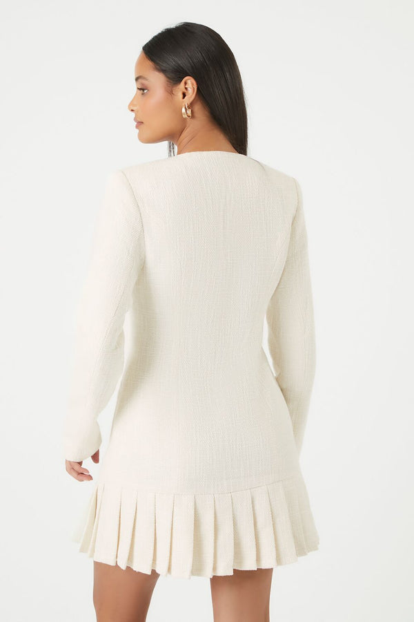 Forever 21 Pleated Tweed Blazer Mini Dress