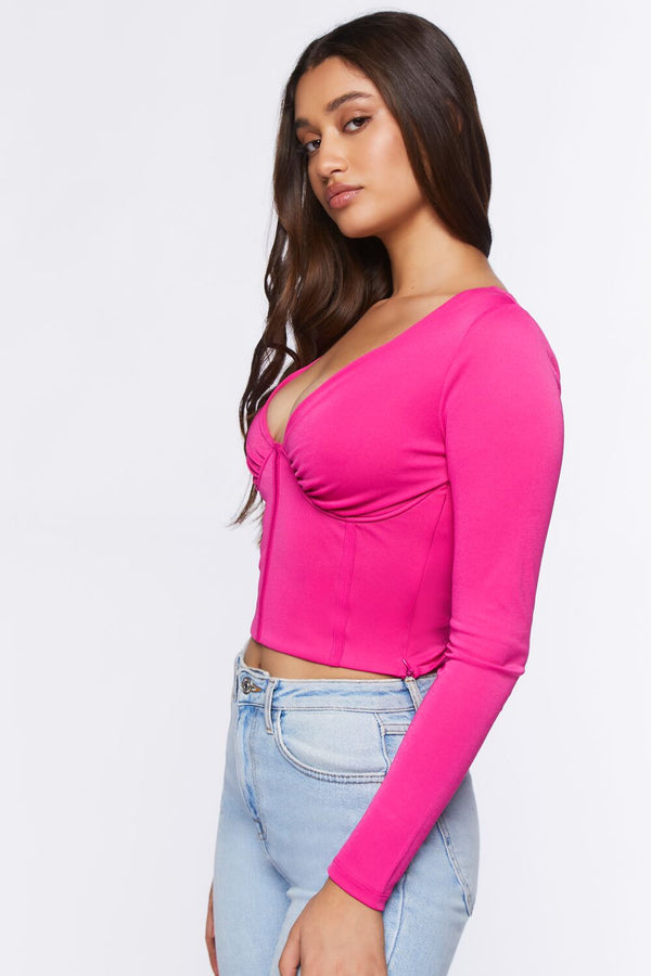 Forever 21 Plunging Bustier Crop Top
