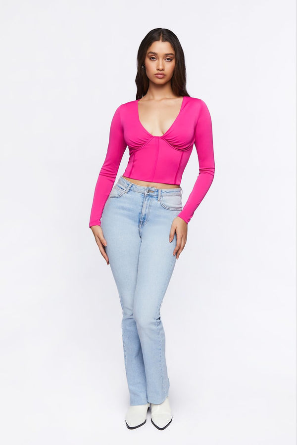 Forever 21 Plunging Bustier Crop Top