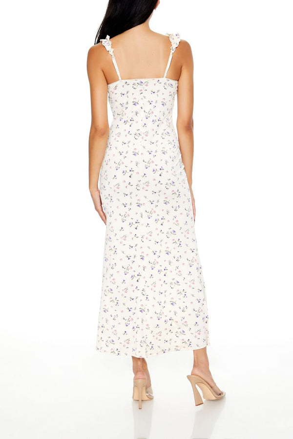 Forever 21 Plunging Ditsy Floral Maxi Dress