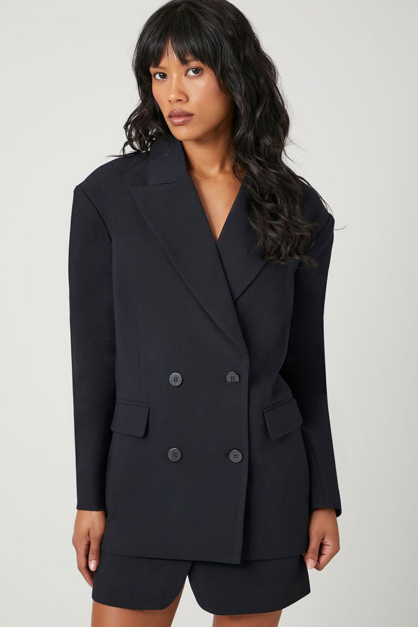 forever 21 Plunging Double-Breasted Blazer