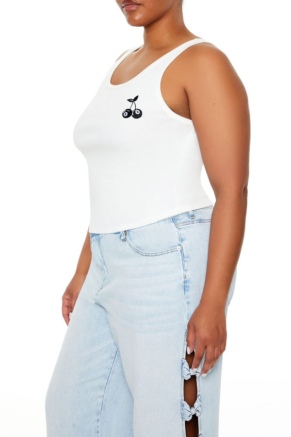 Forever 21 Plus Size 8-Ball Cherry Tank Top