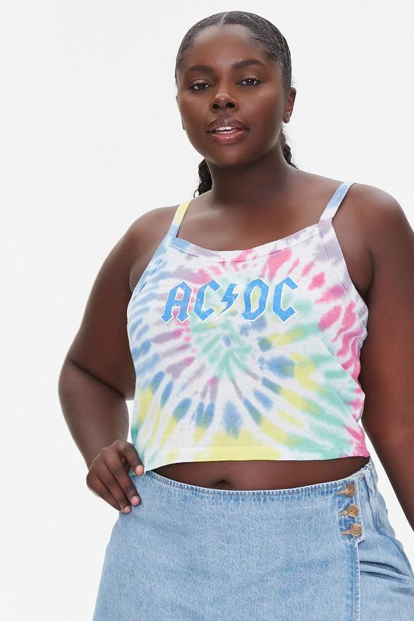 forever 21 Plus Size AC/DC Graphic Cropped Cami