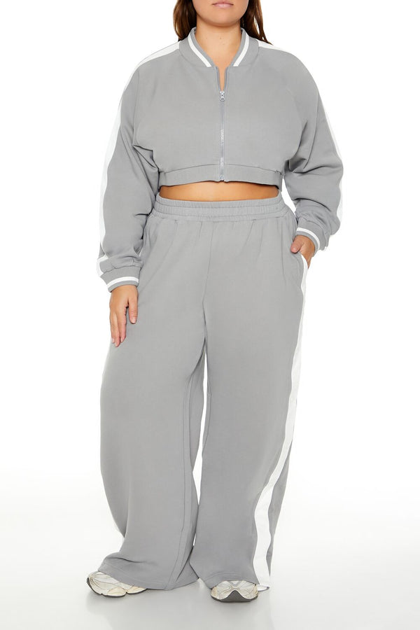 Forever 21 Plus Size Active Striped Jacket