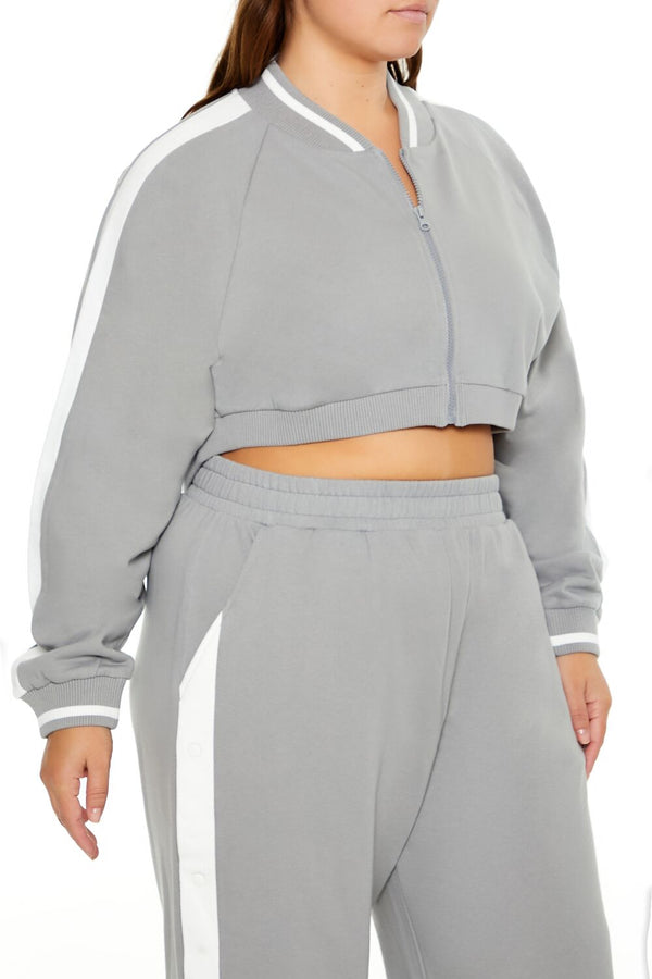 Forever 21 Plus Size Active Striped Jacket