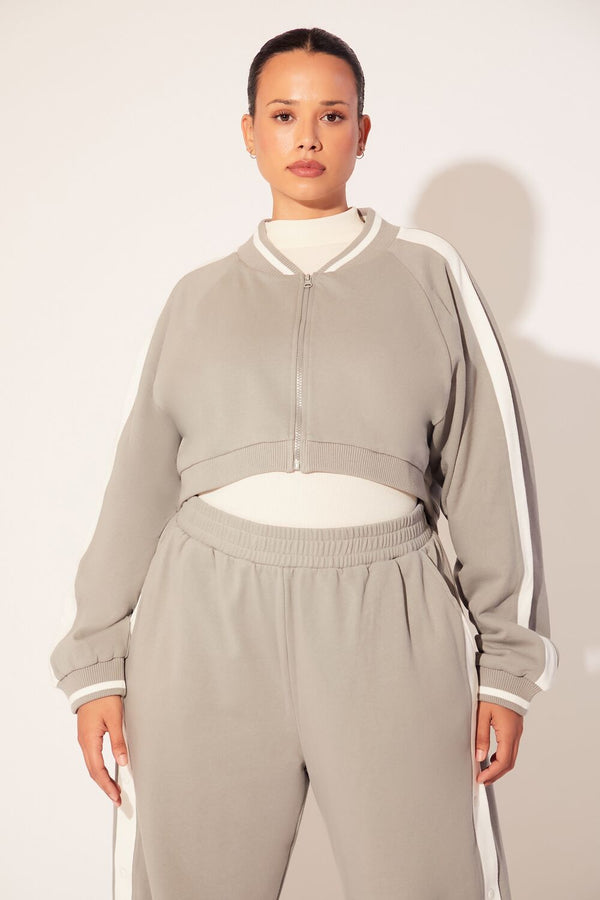 forever 21 Plus Size Active Striped Jacket