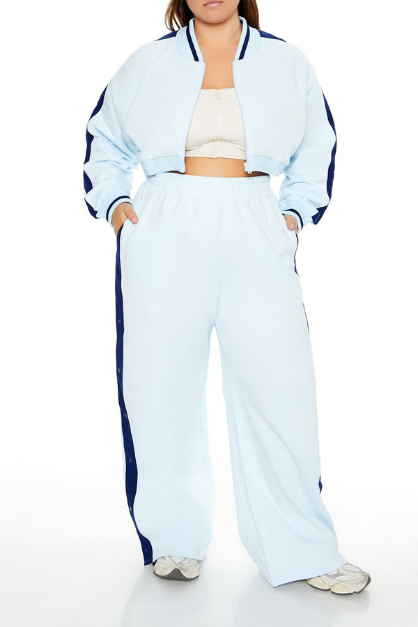 forever 21 Plus Size Active Striped Sweatpants