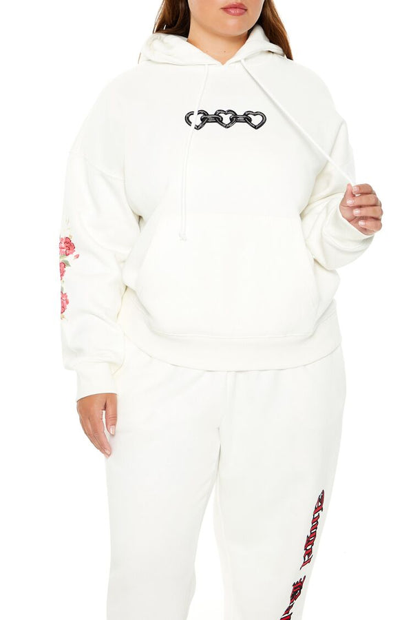 forever 21 Plus Size Angel Heart Chain Hoodie