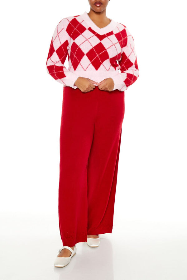 Forever 21 Plus Size Argyle Cropped Sweater