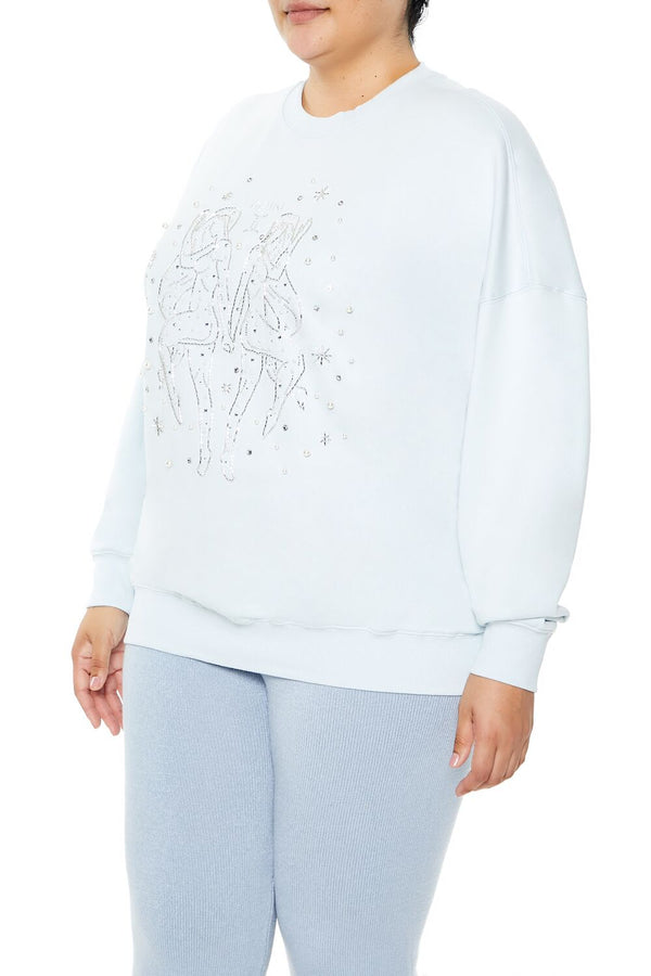 Forever 21 Plus Size Beaded Gemini Pullover