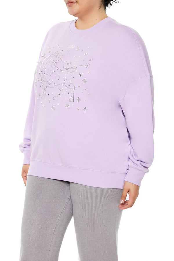 Forever 21 Plus Size Beaded Leo Pullover