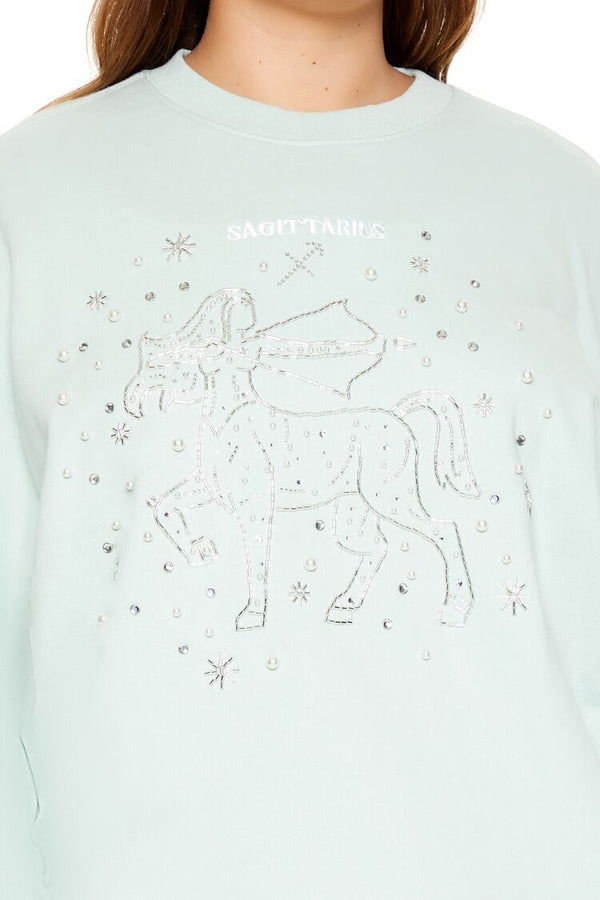 Forever 21 Plus Size Beaded Sagittarius Pullover