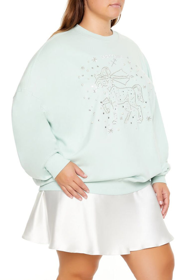 Forever 21 Plus Size Beaded Sagittarius Pullover