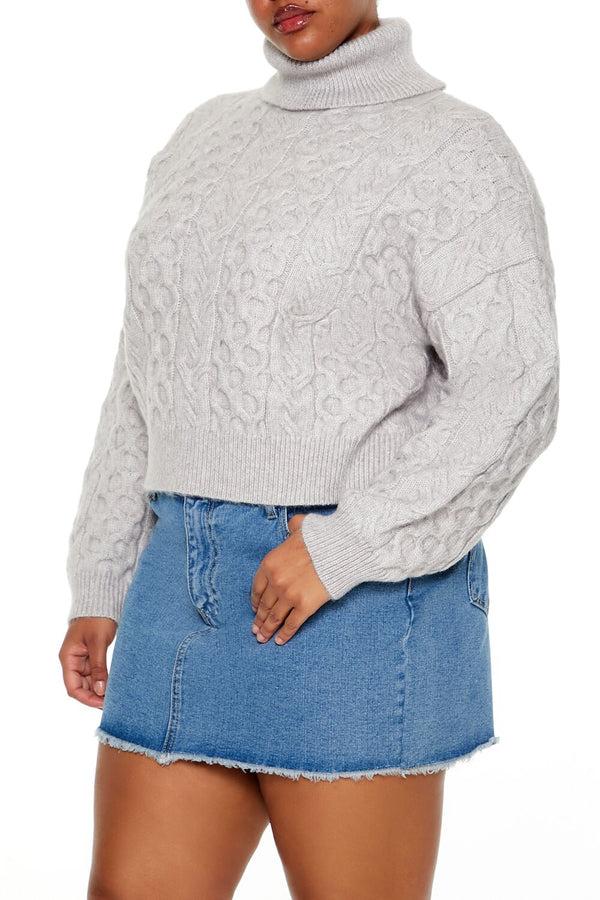 Forever 21 Plus Size Cable Knit Turtleneck Sweater