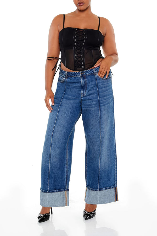 Forever 21 Plus Size Corset Mesh Cami