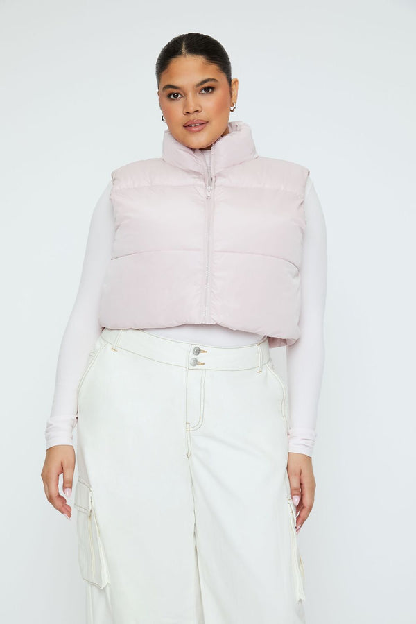 forever 21 Plus Size Cropped Puffer Vest