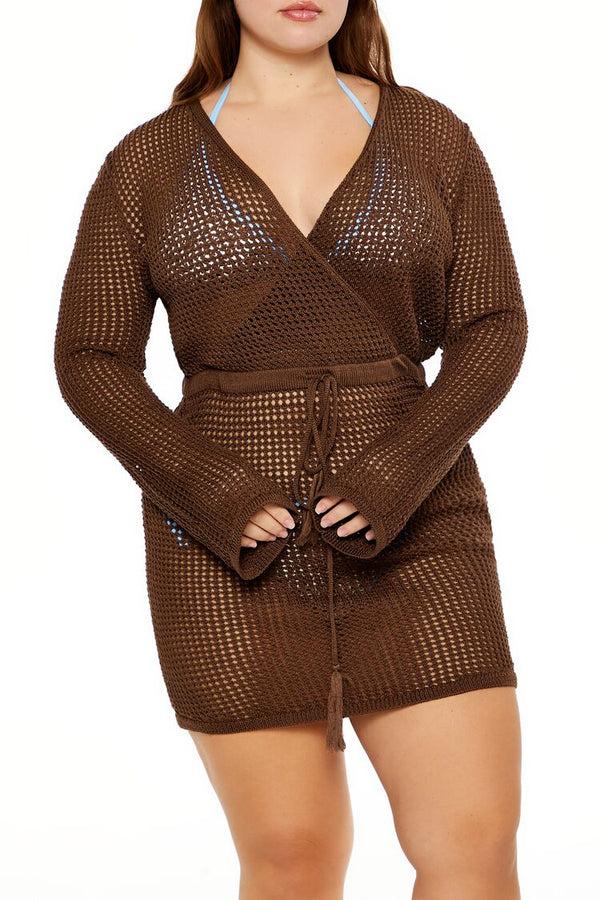 Forever 21 Plus Size Crossed Swim Cover-Up Dress