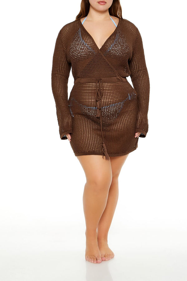 forever 21 Plus Size Crossed Swim Cover-Up Dress
