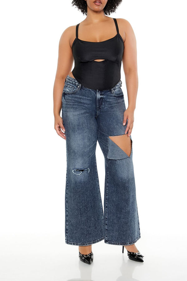 Forever 21 Plus Size Cutout Zip-Up Cami