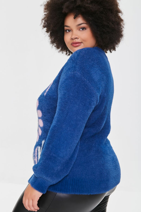 Forever 21 Plus Size Daisy Sweater-Knit Pullover