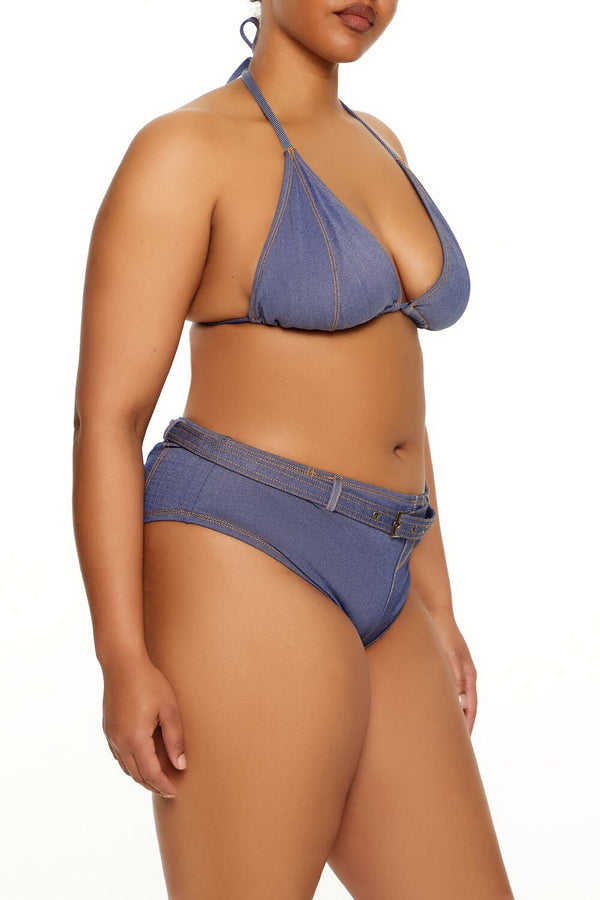 Forever 21 Plus Size Denim Bikini Bottoms
