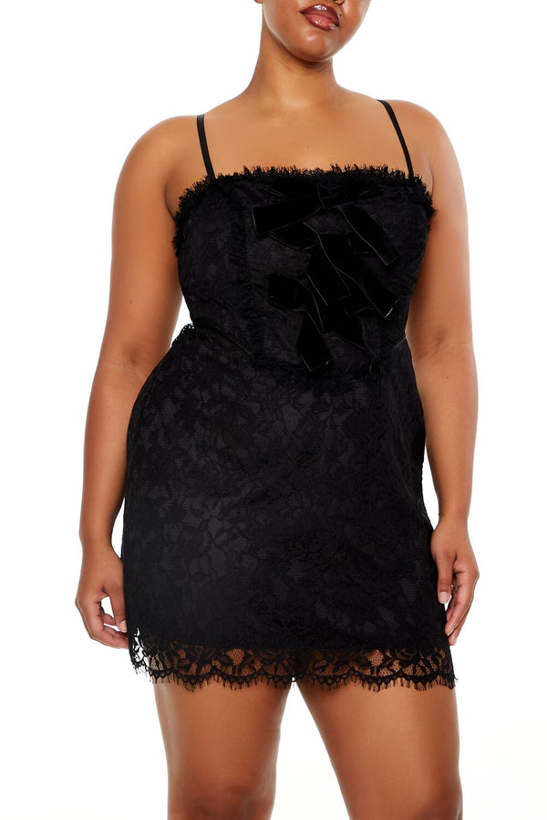 Forever 21 Plus Size Eyelash Lace Mini Dress