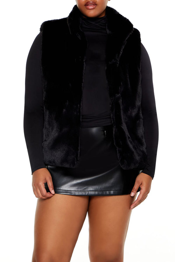forever 21 Plus Size Faux Fur Vest