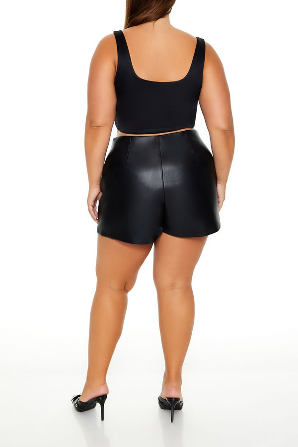 Forever 21 Plus Size Faux Leather Mini Skort