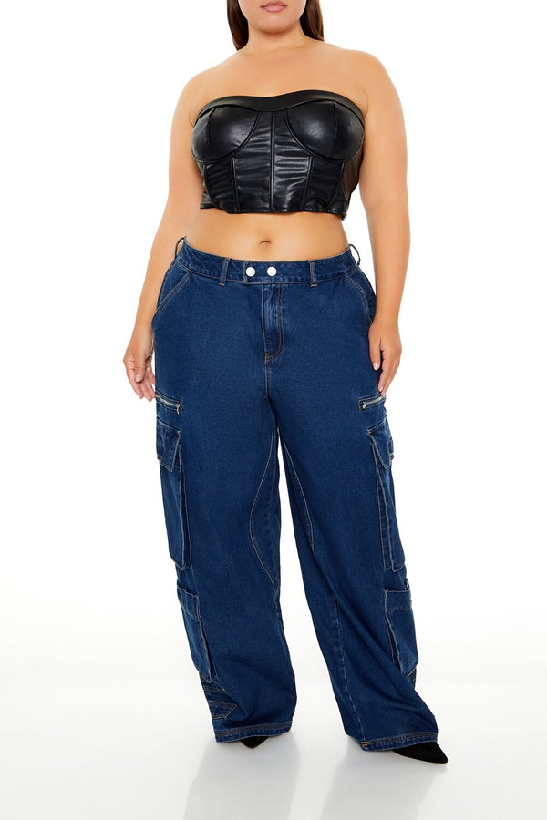 Forever 21 Plus Size Faux Leather Tube Top