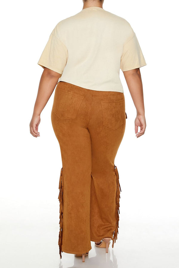 Forever 21 Plus Size Faux Suede Fringe Pants