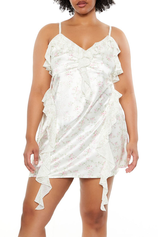 Forever 21 Plus Size Floral Mini Slip Dress