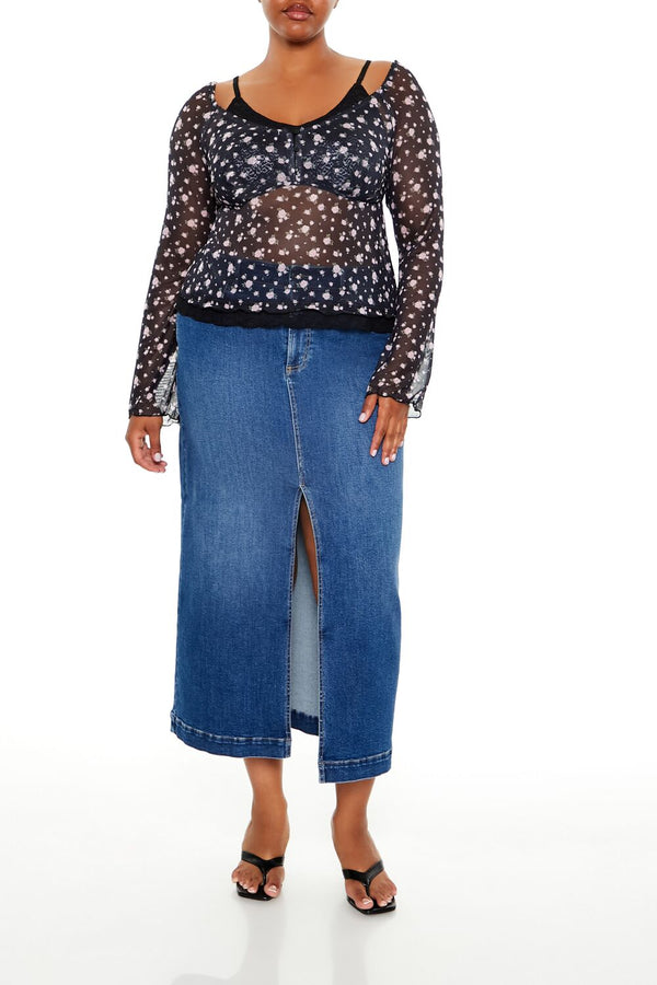 Forever 21 Plus Size Floral Print Combo Top