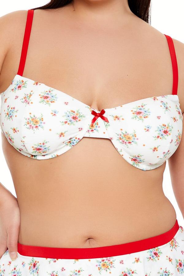 Forever 21 Plus Size Floral Underwire Bikini Top