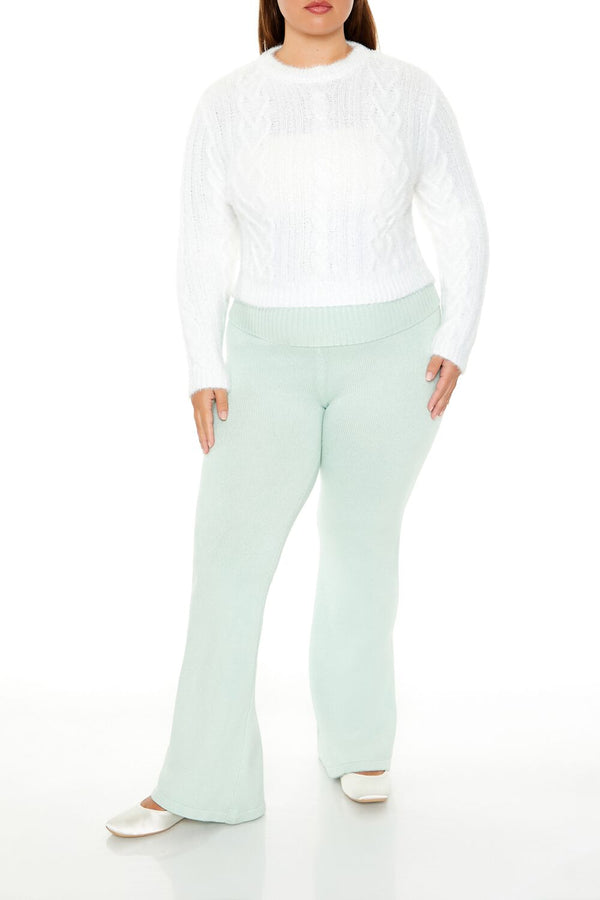 Forever 21 Plus Size Fuzzy Cable Knit Sweater